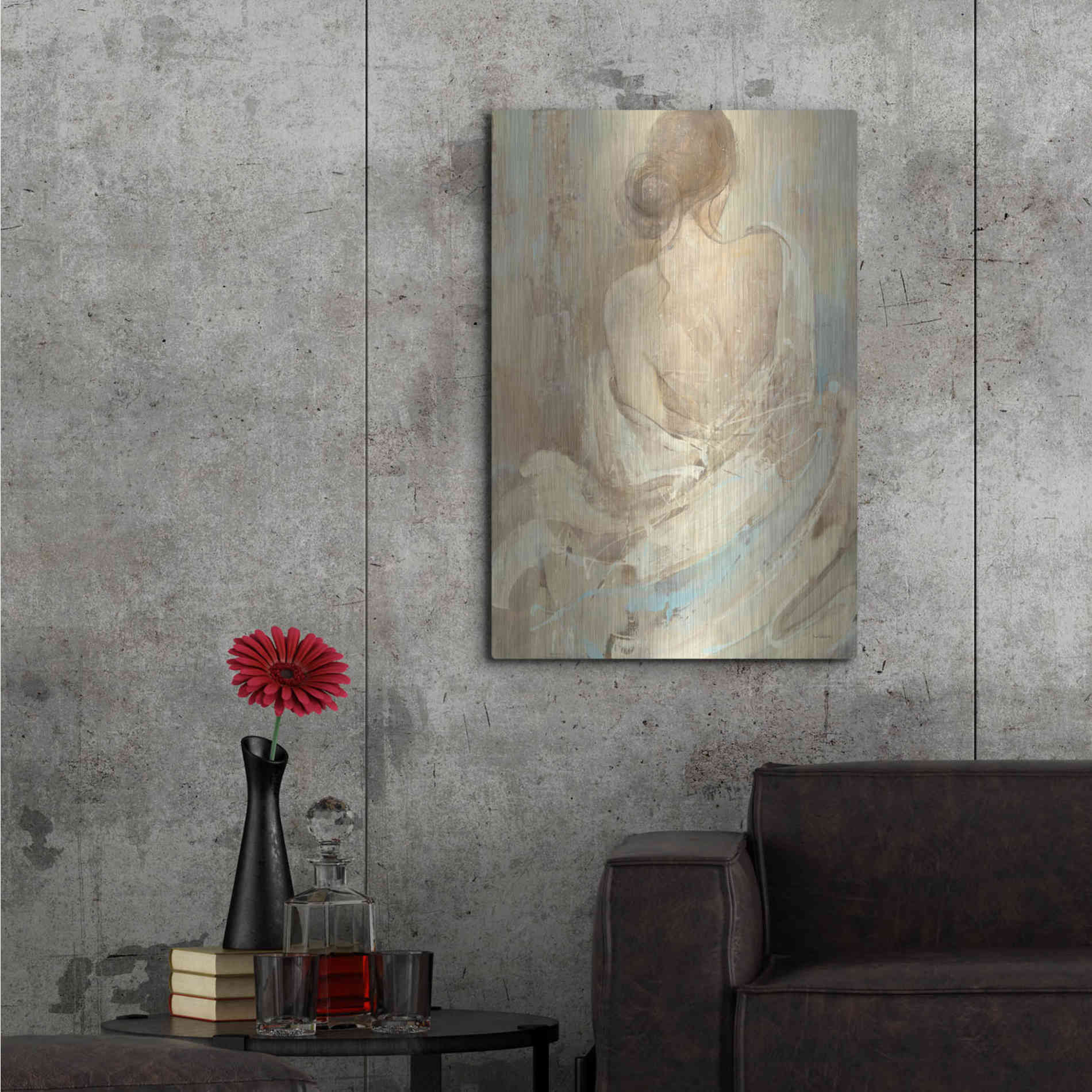Luxe Metal Art 'Abstract Figure Study I' by Albena Hristova, Metal Wall Art,24x36
