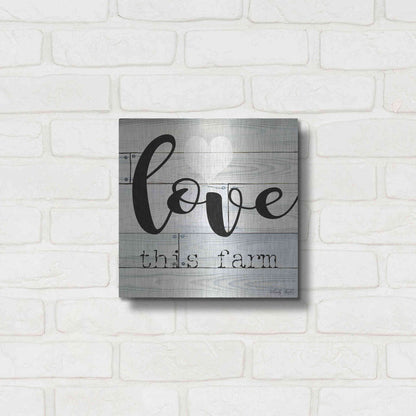 Luxe Metal Art 'Love This Farm' by Cindy Jacobs, Metal Wall Art,12x12