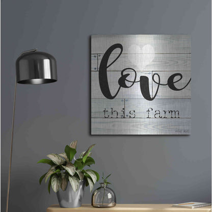 Luxe Metal Art 'Love This Farm' by Cindy Jacobs, Metal Wall Art,24x24