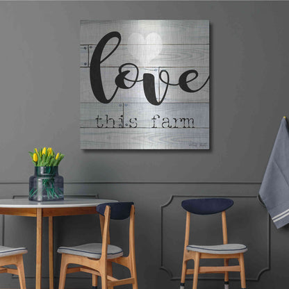 Luxe Metal Art 'Love This Farm' by Cindy Jacobs, Metal Wall Art,36x36