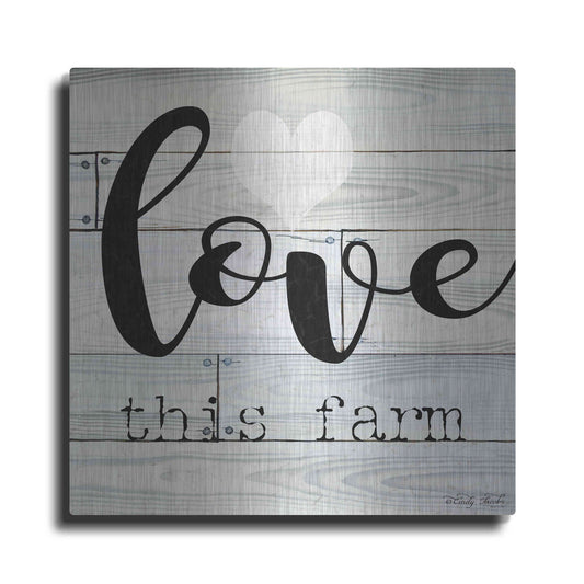 Luxe Metal Art 'Love This Farm' by Cindy Jacobs, Metal Wall Art