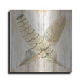 Luxe Metal Art 'Feathers Crossed I' by Cindy Jacobs, Metal Wall Art