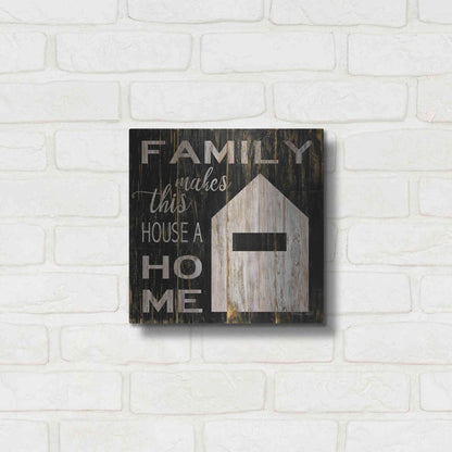 Luxe Metal Art 'Family Makes This House a Home' by Cindy Jacobs, Metal Wall Art,12x12