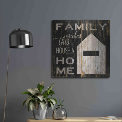Luxe Metal Art 'Family Makes This House a Home' by Cindy Jacobs, Metal Wall Art,24x24