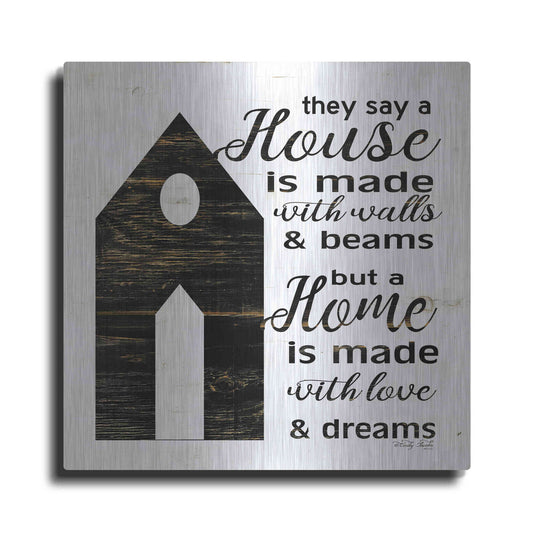 Luxe Metal Art 'A House..' by Cindy Jacobs, Metal Wall Art