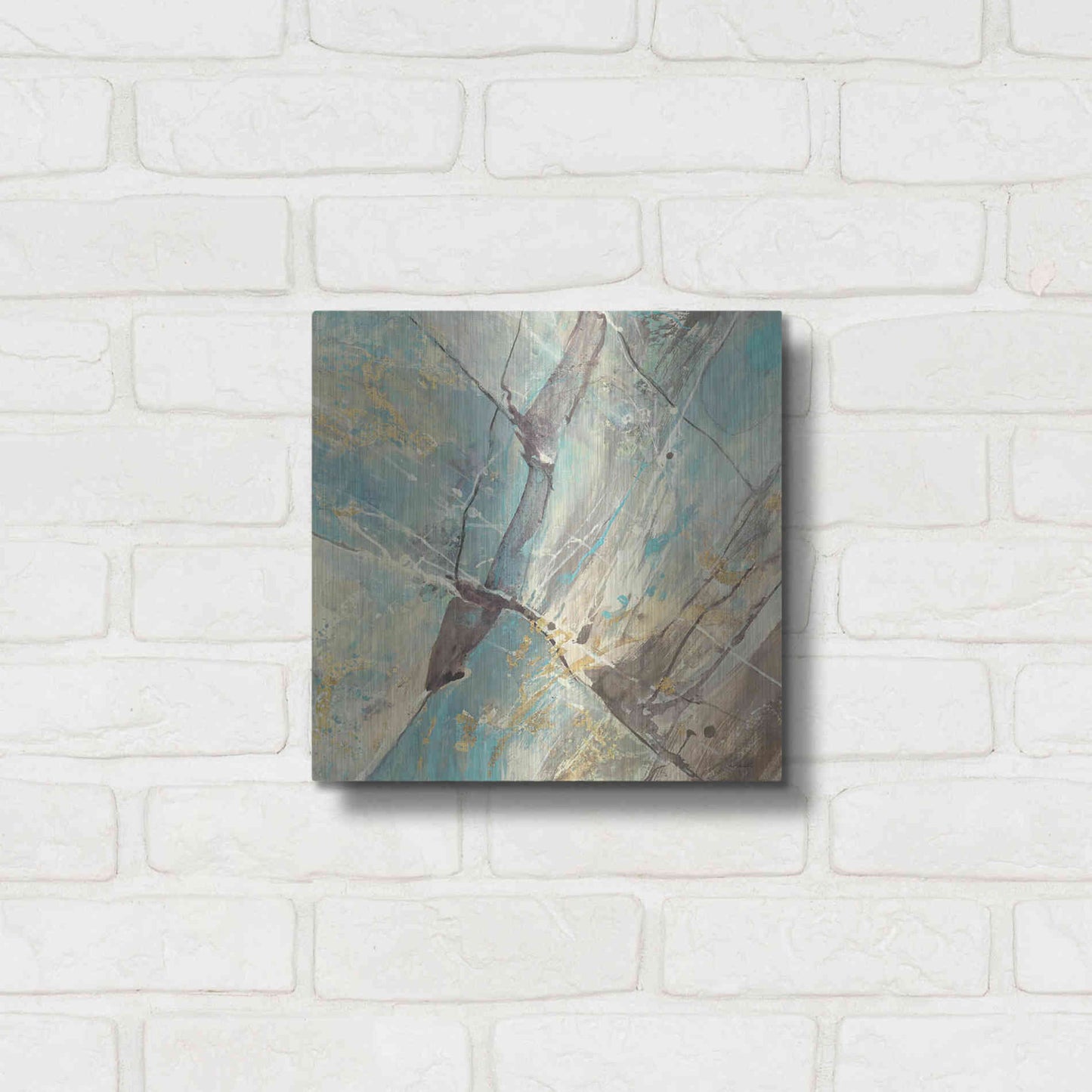 Luxe Metal Art 'Blue Water II' by Albena Hristova, Metal Wall Art,12x12