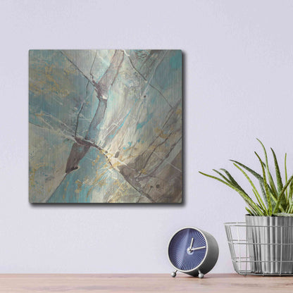 Luxe Metal Art 'Blue Water II' by Albena Hristova, Metal Wall Art,12x12