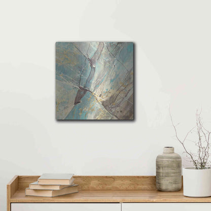 Luxe Metal Art 'Blue Water II' by Albena Hristova, Metal Wall Art,12x12