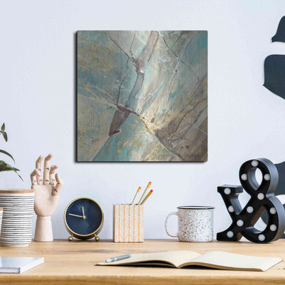 Luxe Metal Art 'Blue Water II' by Albena Hristova, Metal Wall Art,12x12