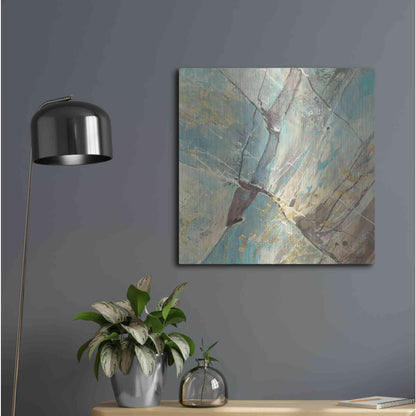 Luxe Metal Art 'Blue Water II' by Albena Hristova, Metal Wall Art,24x24