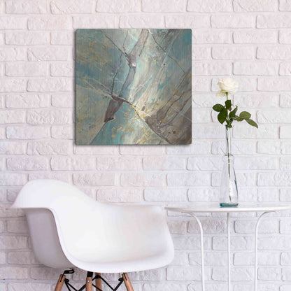 Luxe Metal Art 'Blue Water II' by Albena Hristova, Metal Wall Art,24x24