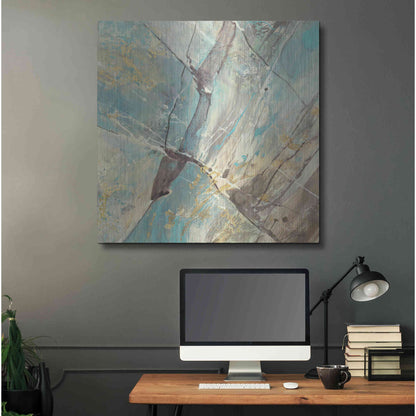 Luxe Metal Art 'Blue Water II' by Albena Hristova, Metal Wall Art,36x36