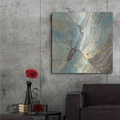 Luxe Metal Art 'Blue Water II' by Albena Hristova, Metal Wall Art,36x36