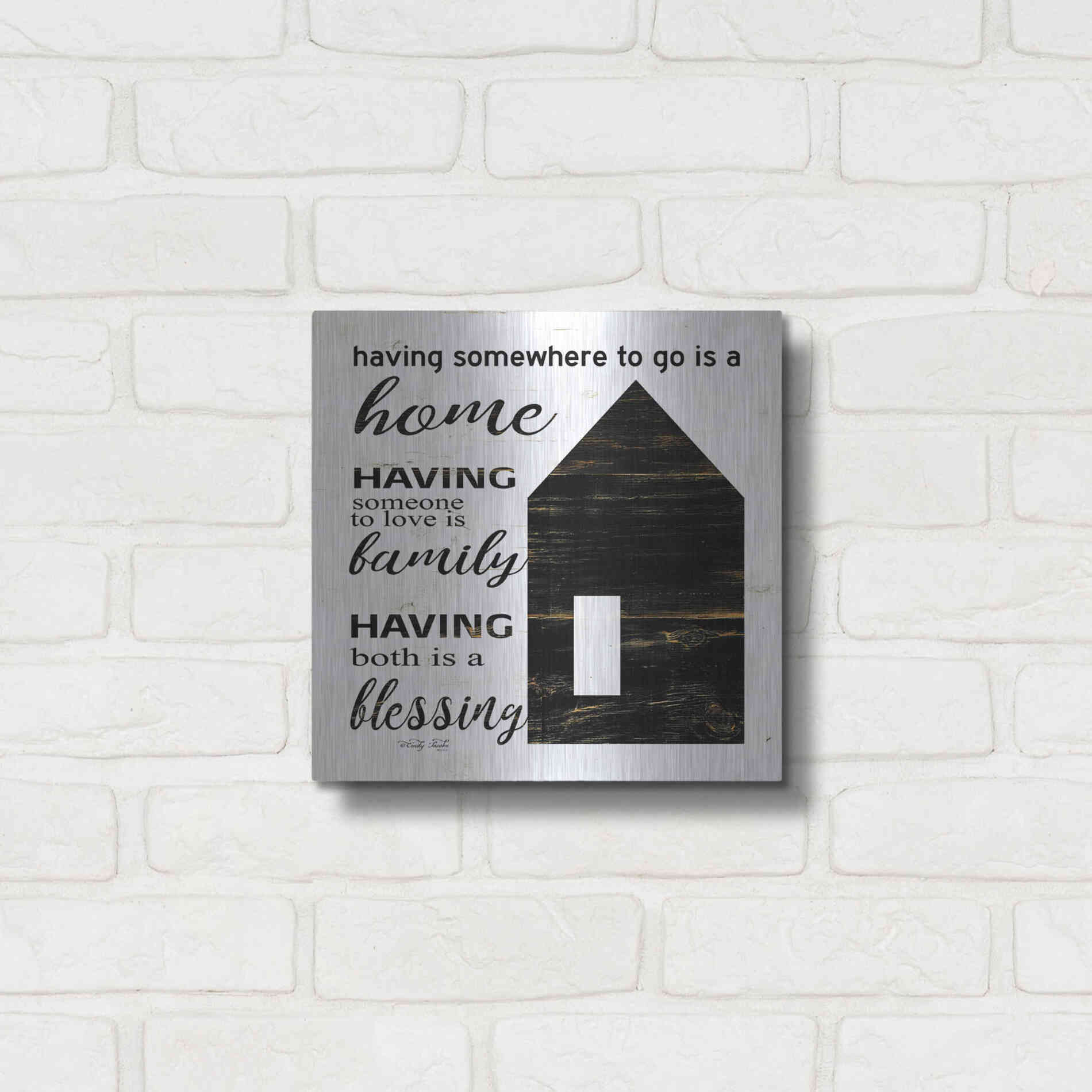 Luxe Metal Art 'A Blessing' by Cindy Jacobs, Metal Wall Art,12x12