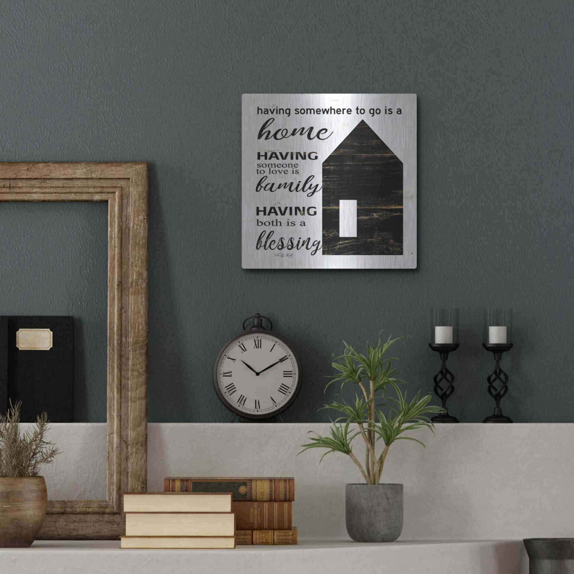 Luxe Metal Art 'A Blessing' by Cindy Jacobs, Metal Wall Art,12x12