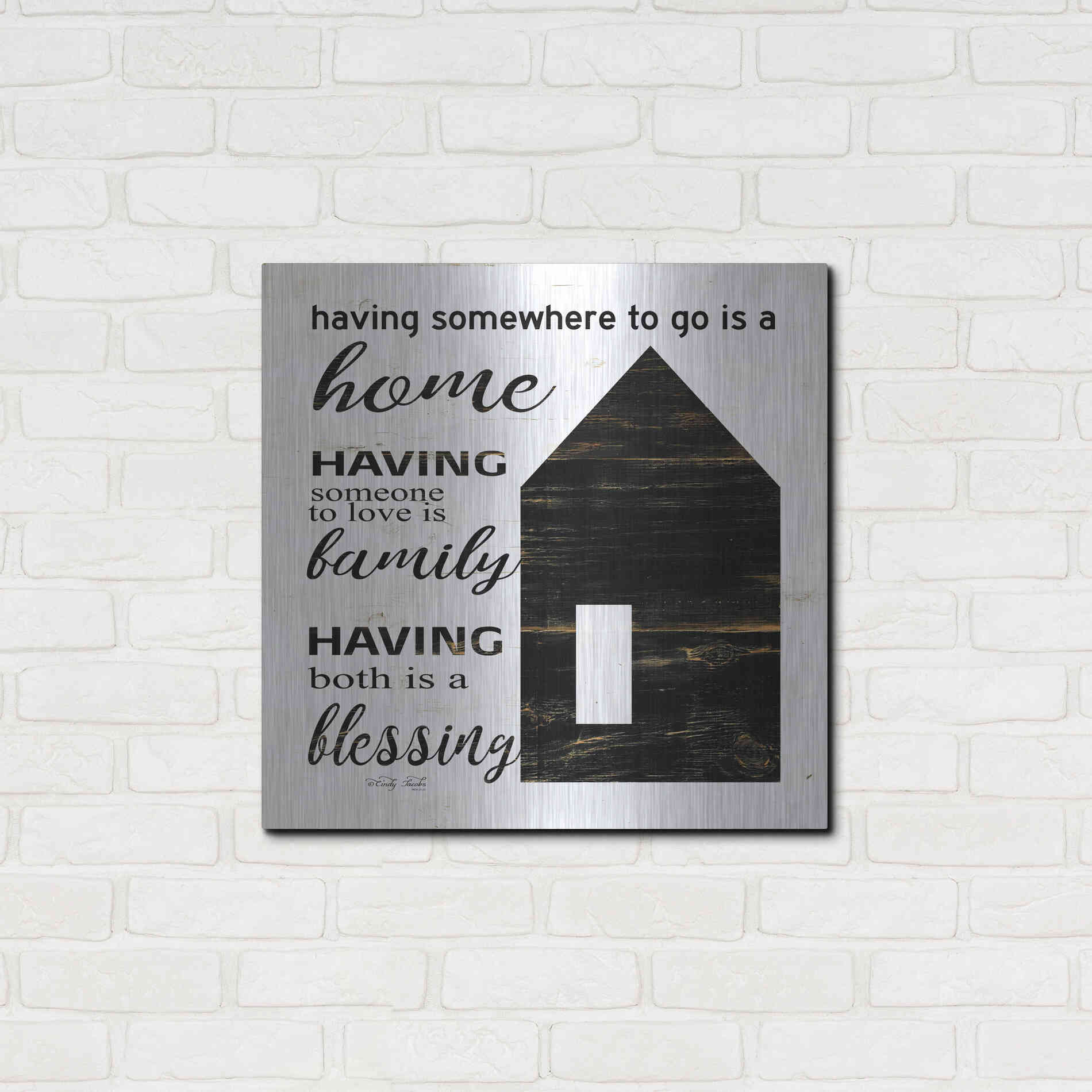 Luxe Metal Art 'A Blessing' by Cindy Jacobs, Metal Wall Art,24x24