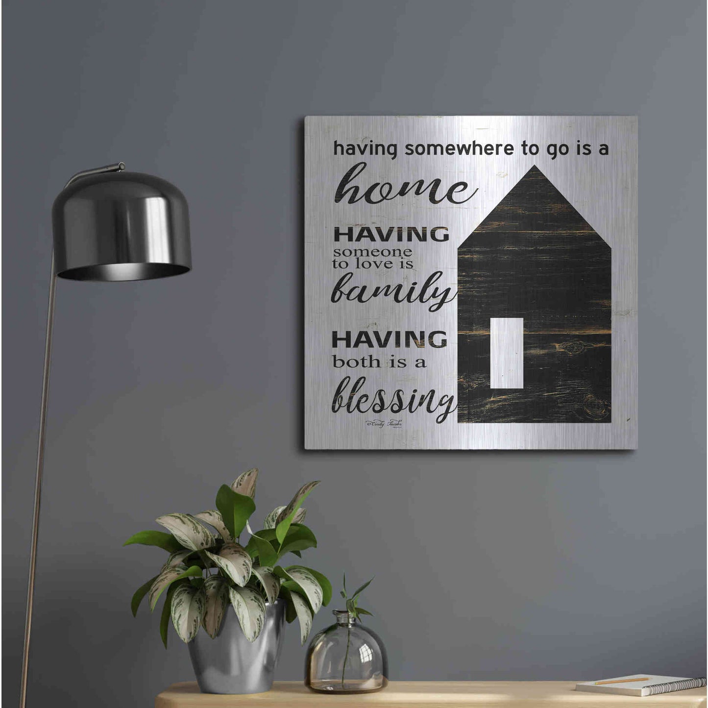 Luxe Metal Art 'A Blessing' by Cindy Jacobs, Metal Wall Art,24x24