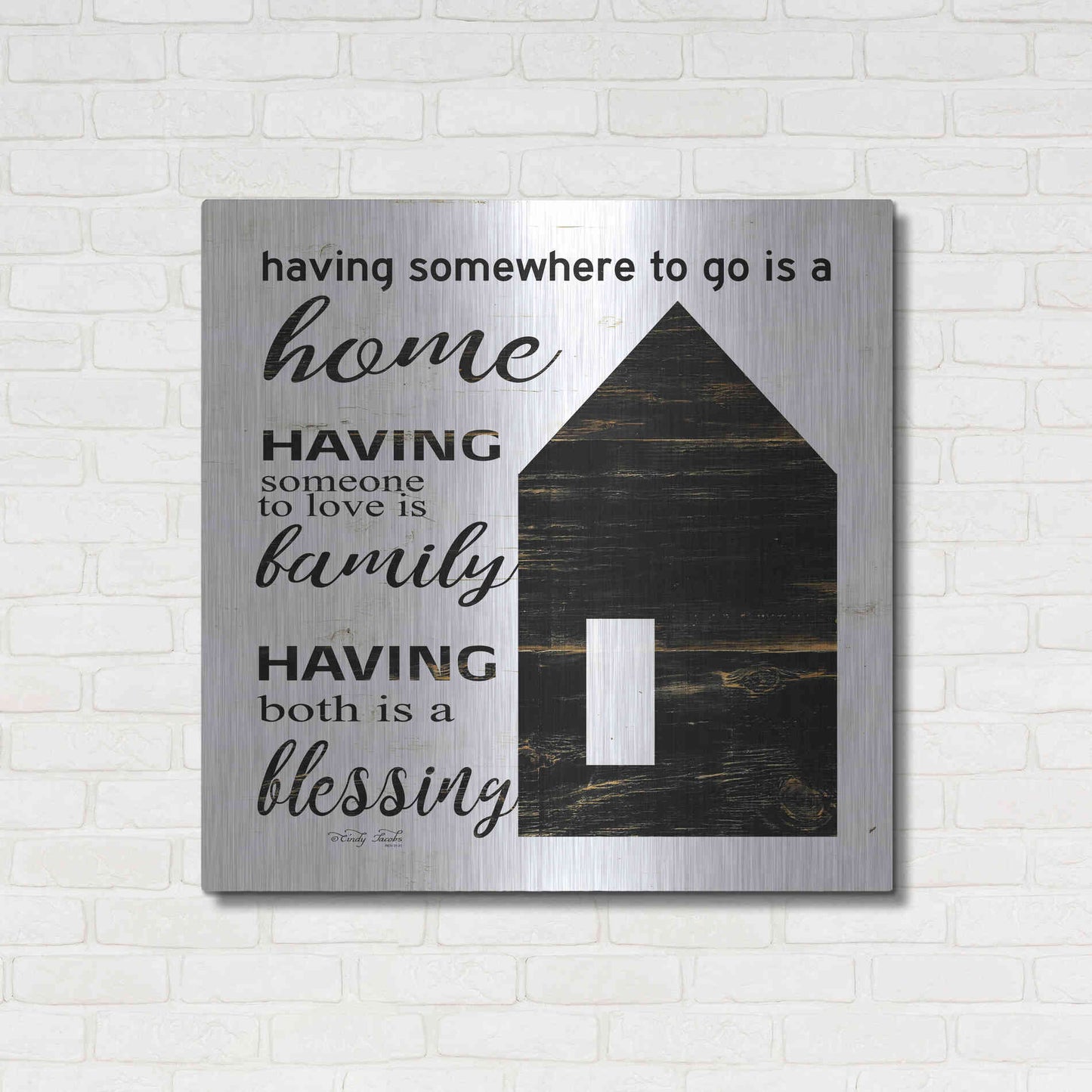 Luxe Metal Art 'A Blessing' by Cindy Jacobs, Metal Wall Art,36x36