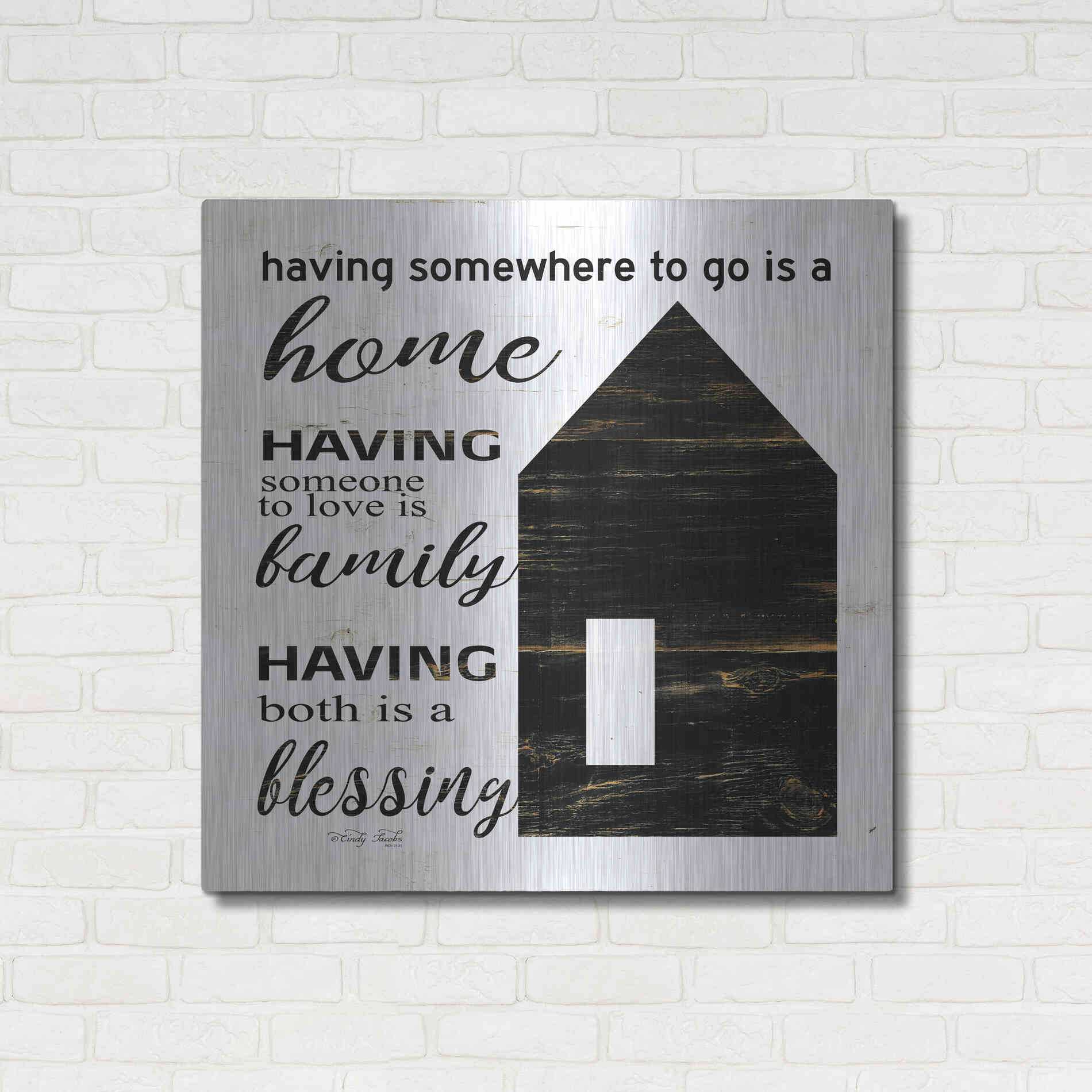 Luxe Metal Art 'A Blessing' by Cindy Jacobs, Metal Wall Art,36x36