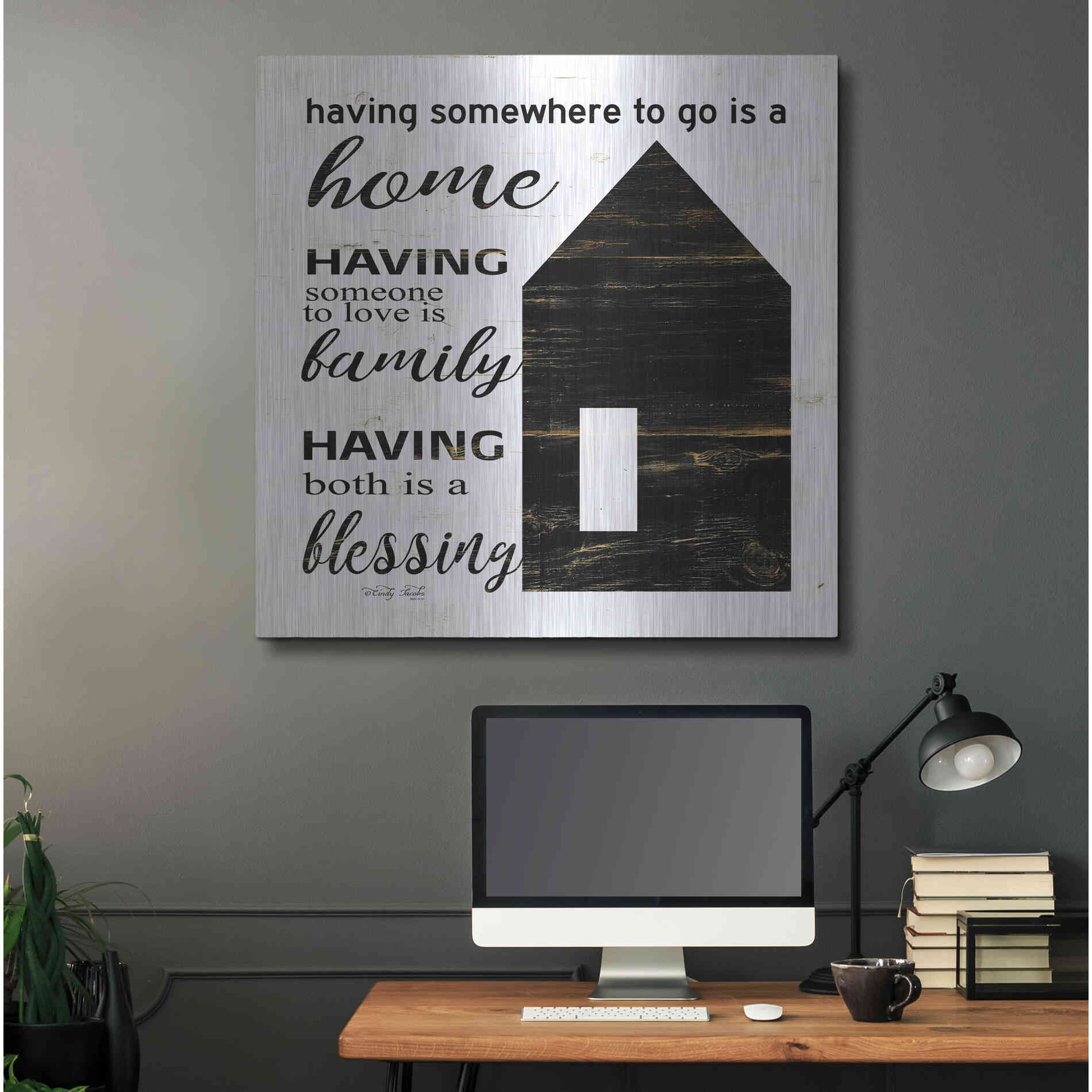 Luxe Metal Art 'A Blessing' by Cindy Jacobs, Metal Wall Art,36x36