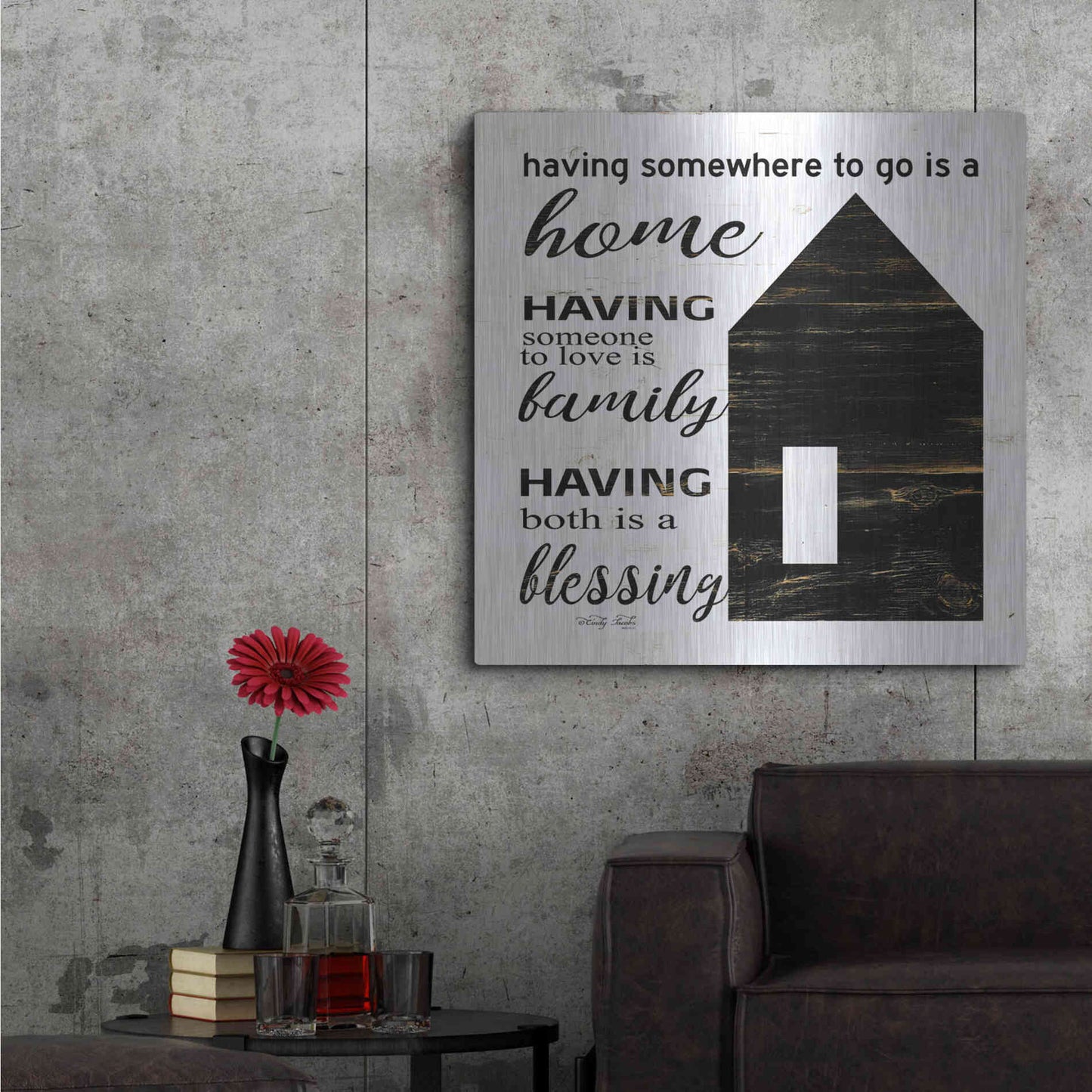 Luxe Metal Art 'A Blessing' by Cindy Jacobs, Metal Wall Art,36x36