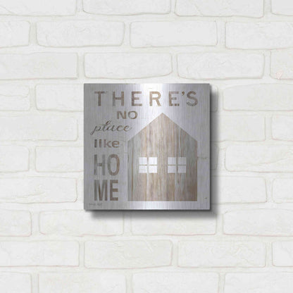 Luxe Metal Art 'There's No Place Like Home' by Cindy Jacobs, Metal Wall Art,12x12
