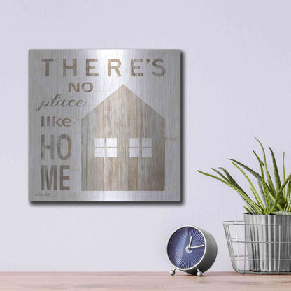 Luxe Metal Art 'There's No Place Like Home' by Cindy Jacobs, Metal Wall Art,12x12