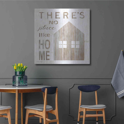 Luxe Metal Art 'There's No Place Like Home' by Cindy Jacobs, Metal Wall Art,36x36