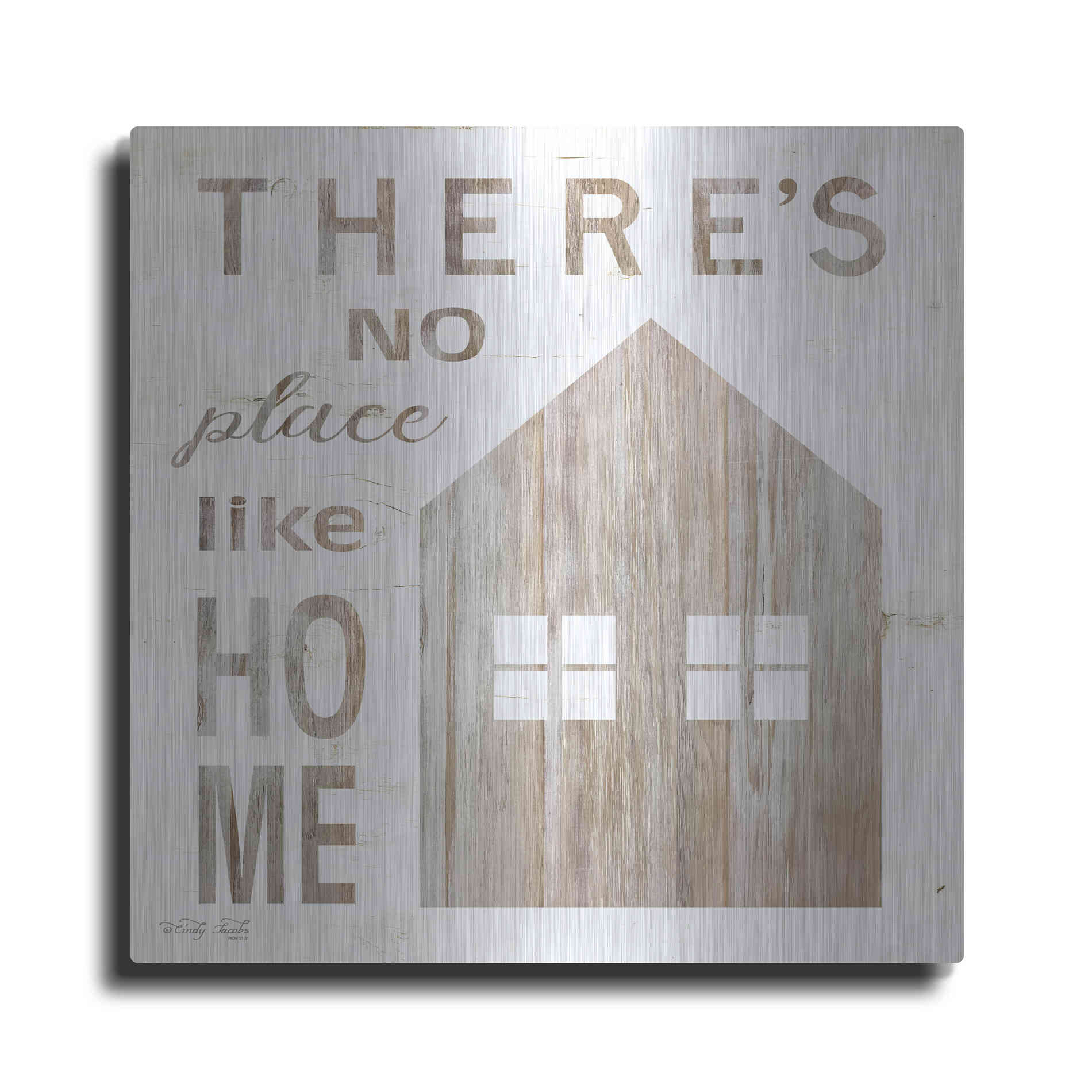 Luxe Metal Art 'There's No Place Like Home' by Cindy Jacobs, Metal Wall Art