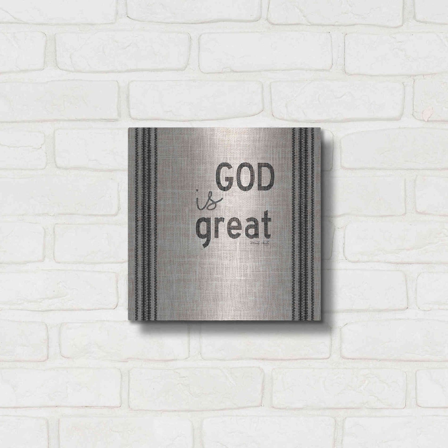 Luxe Metal Art 'God is Great' by Cindy Jacobs, Metal Wall Art,12x12