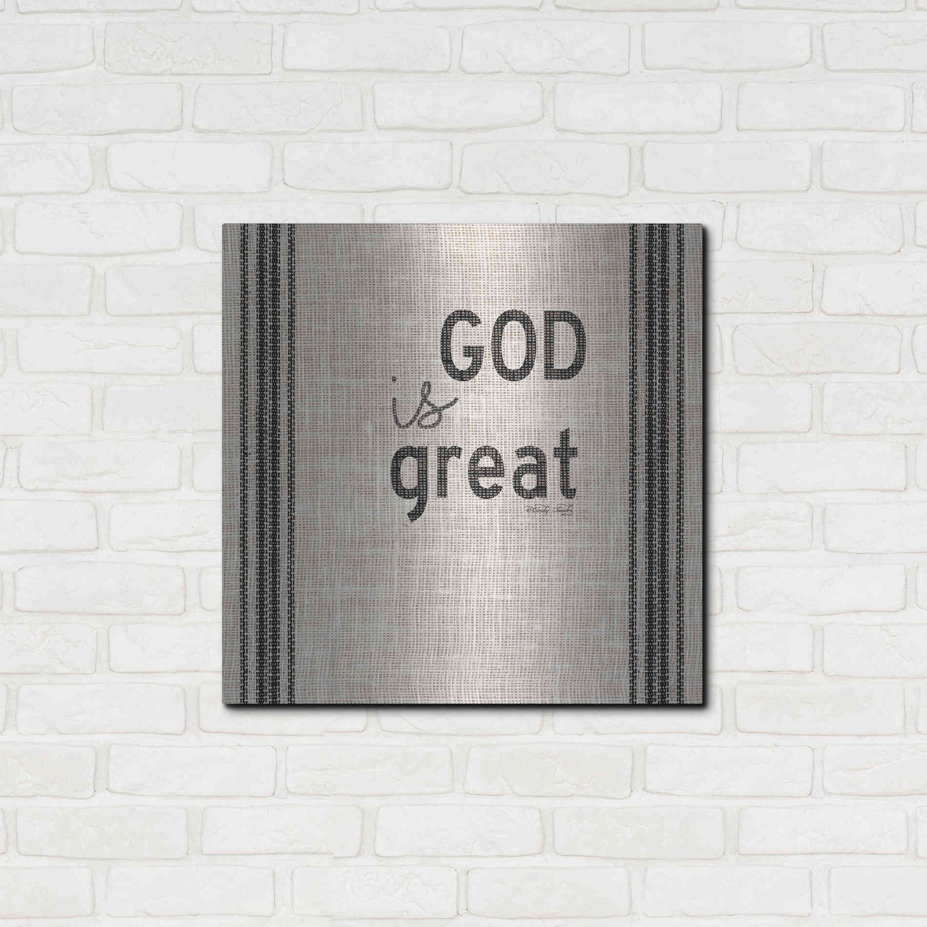 Luxe Metal Art 'God is Great' by Cindy Jacobs, Metal Wall Art,24x24