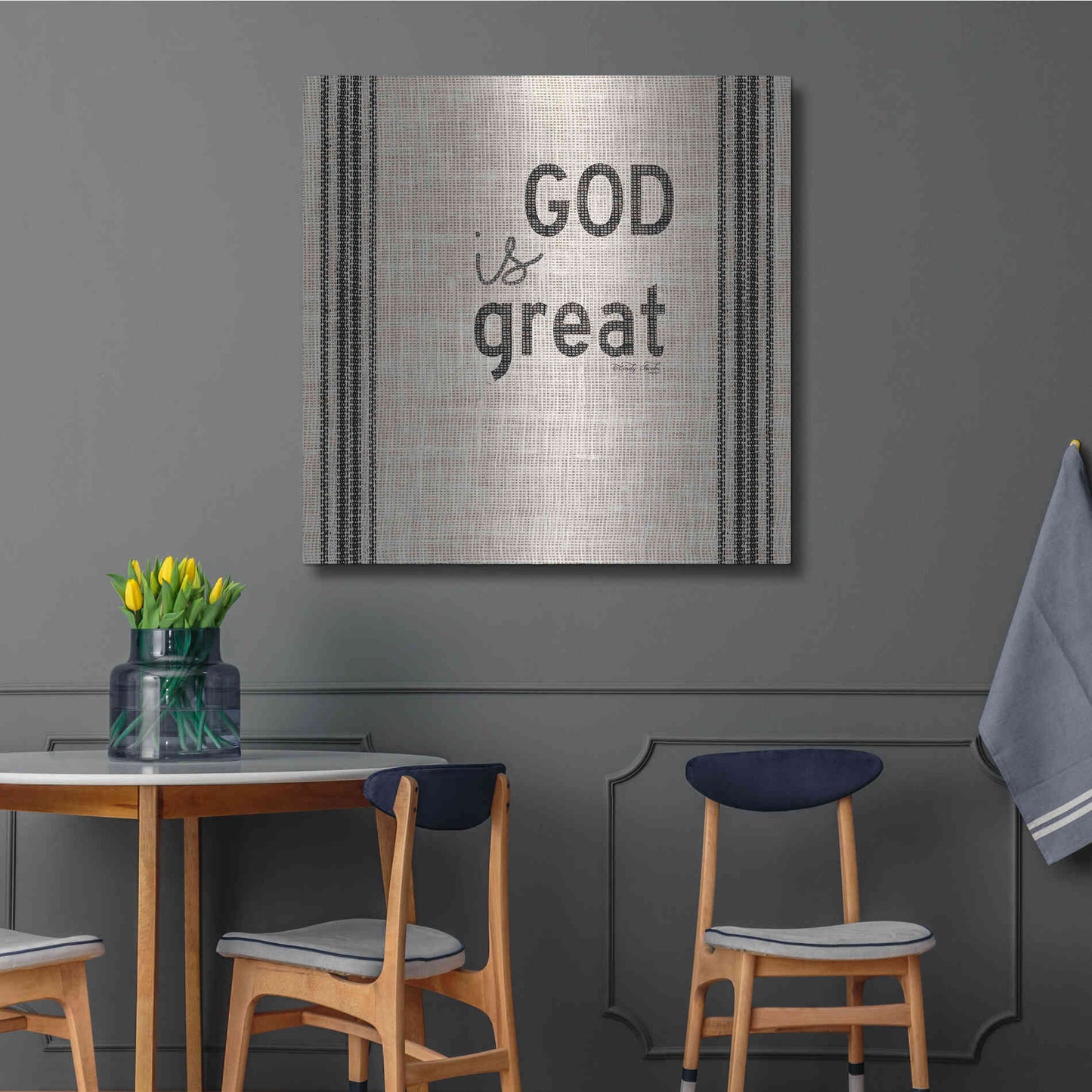 Luxe Metal Art 'God is Great' by Cindy Jacobs, Metal Wall Art,36x36