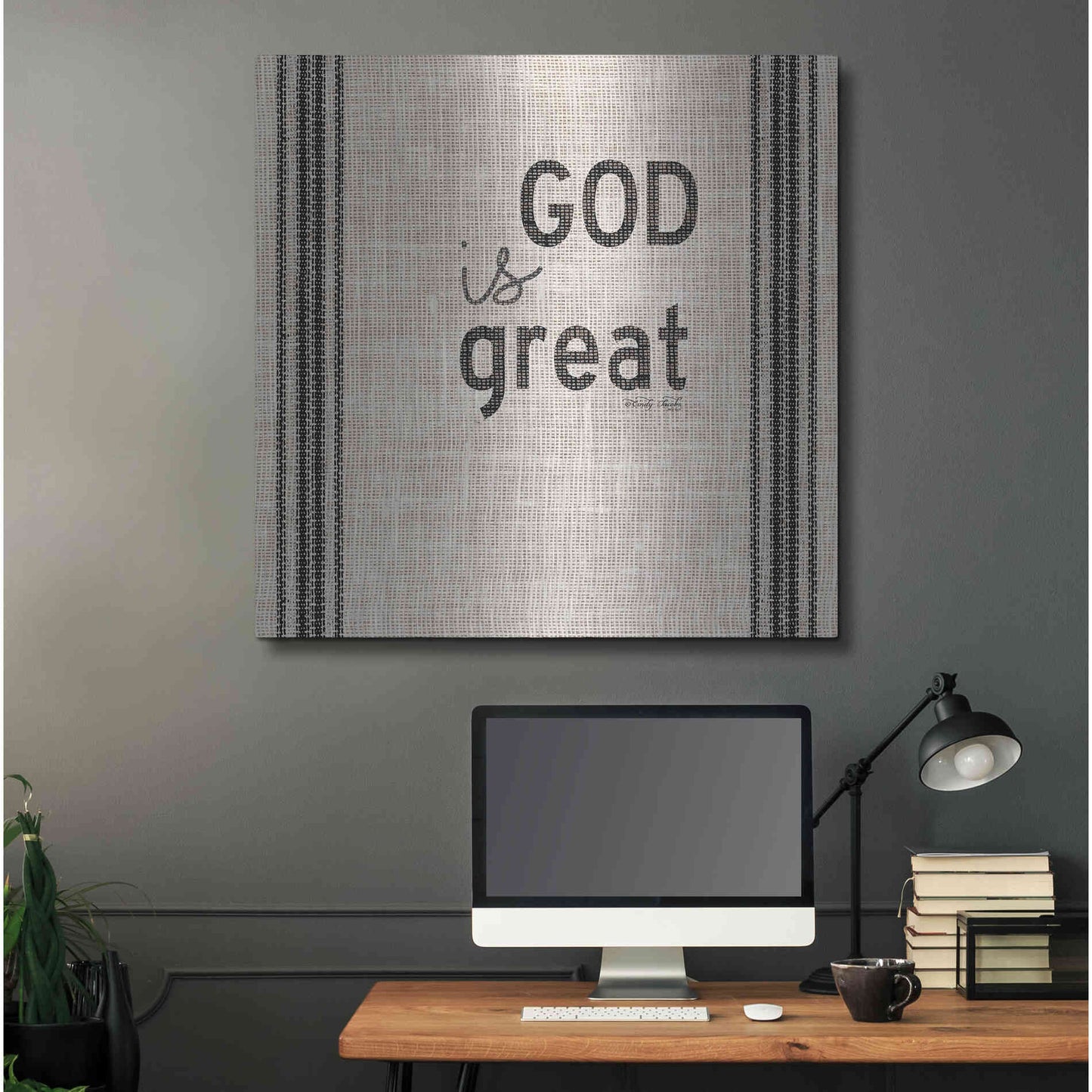 Luxe Metal Art 'God is Great' by Cindy Jacobs, Metal Wall Art,36x36