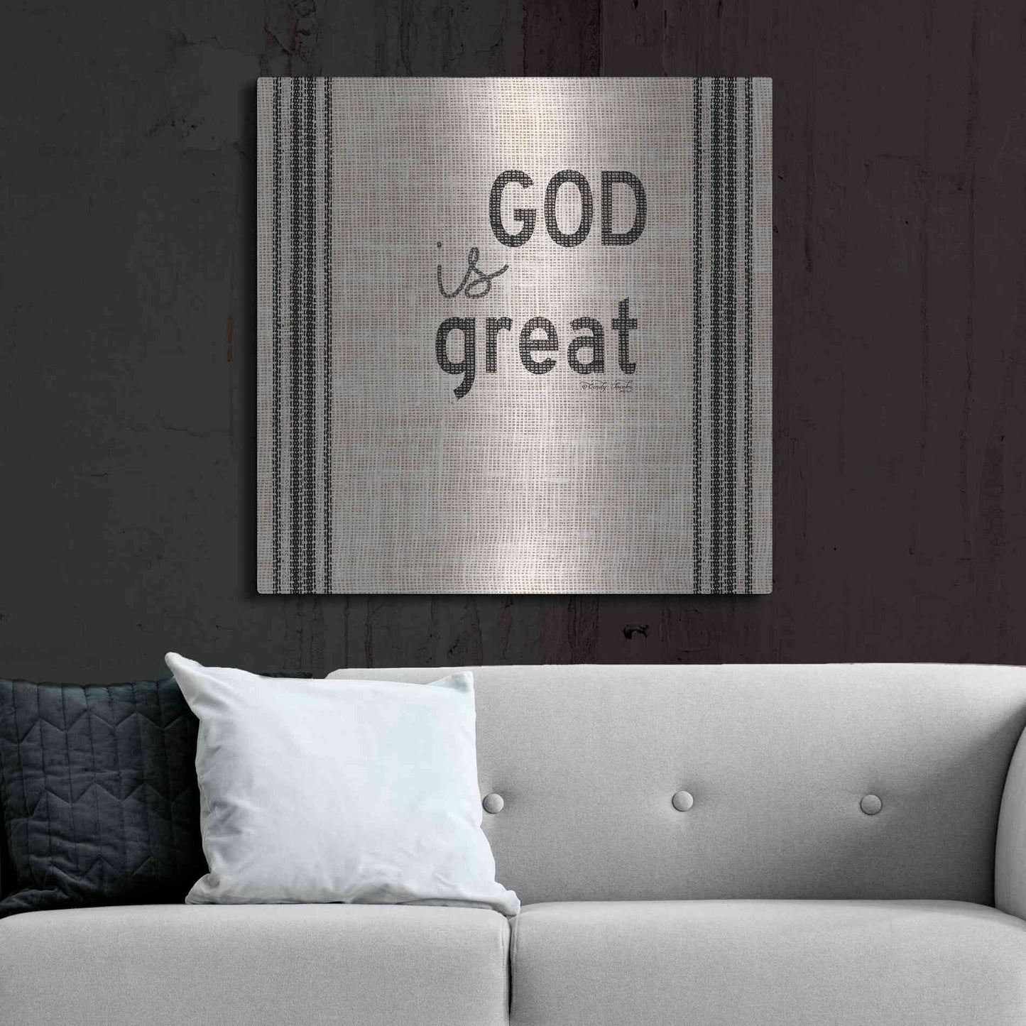 Luxe Metal Art 'God is Great' by Cindy Jacobs, Metal Wall Art,36x36