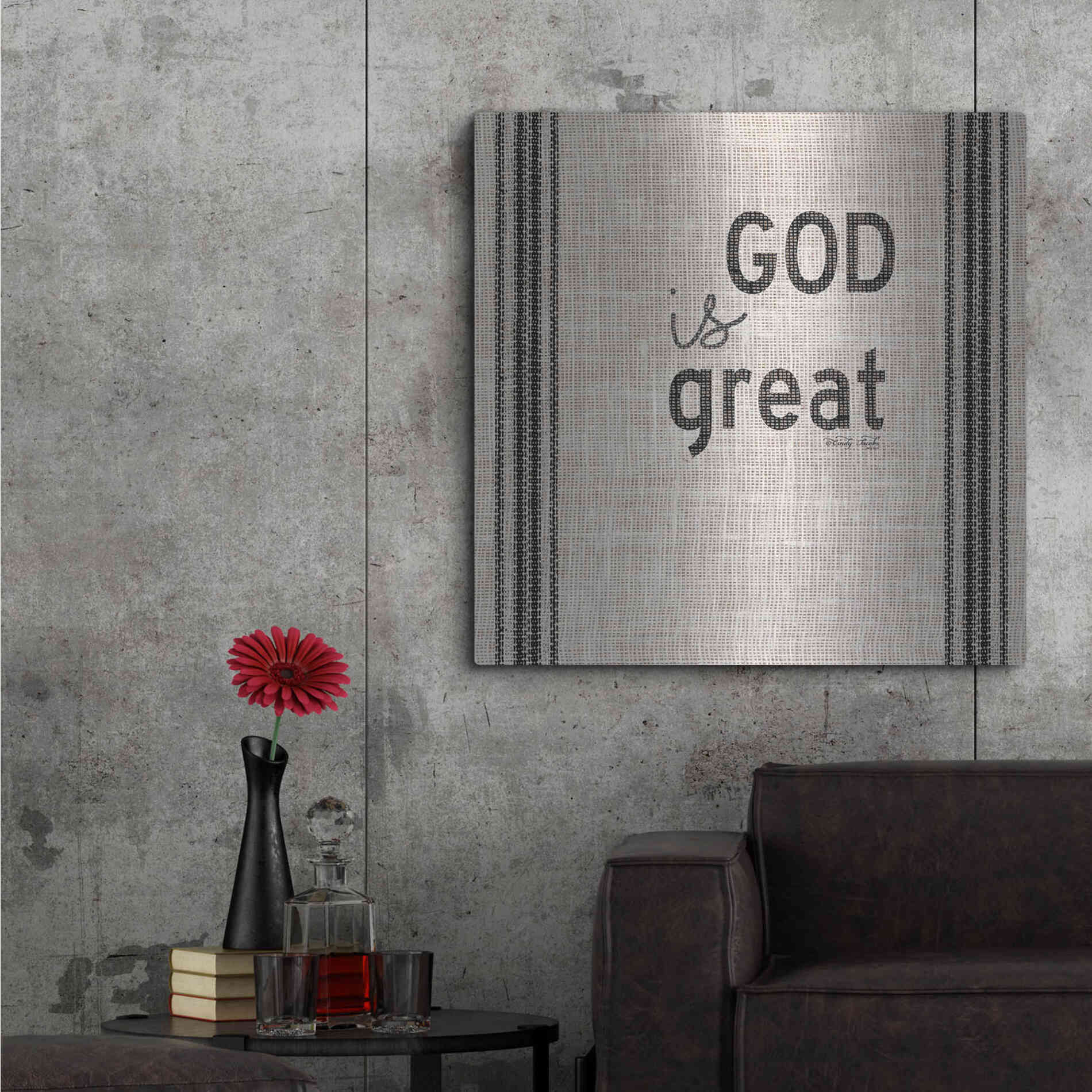 Luxe Metal Art 'God is Great' by Cindy Jacobs, Metal Wall Art,36x36