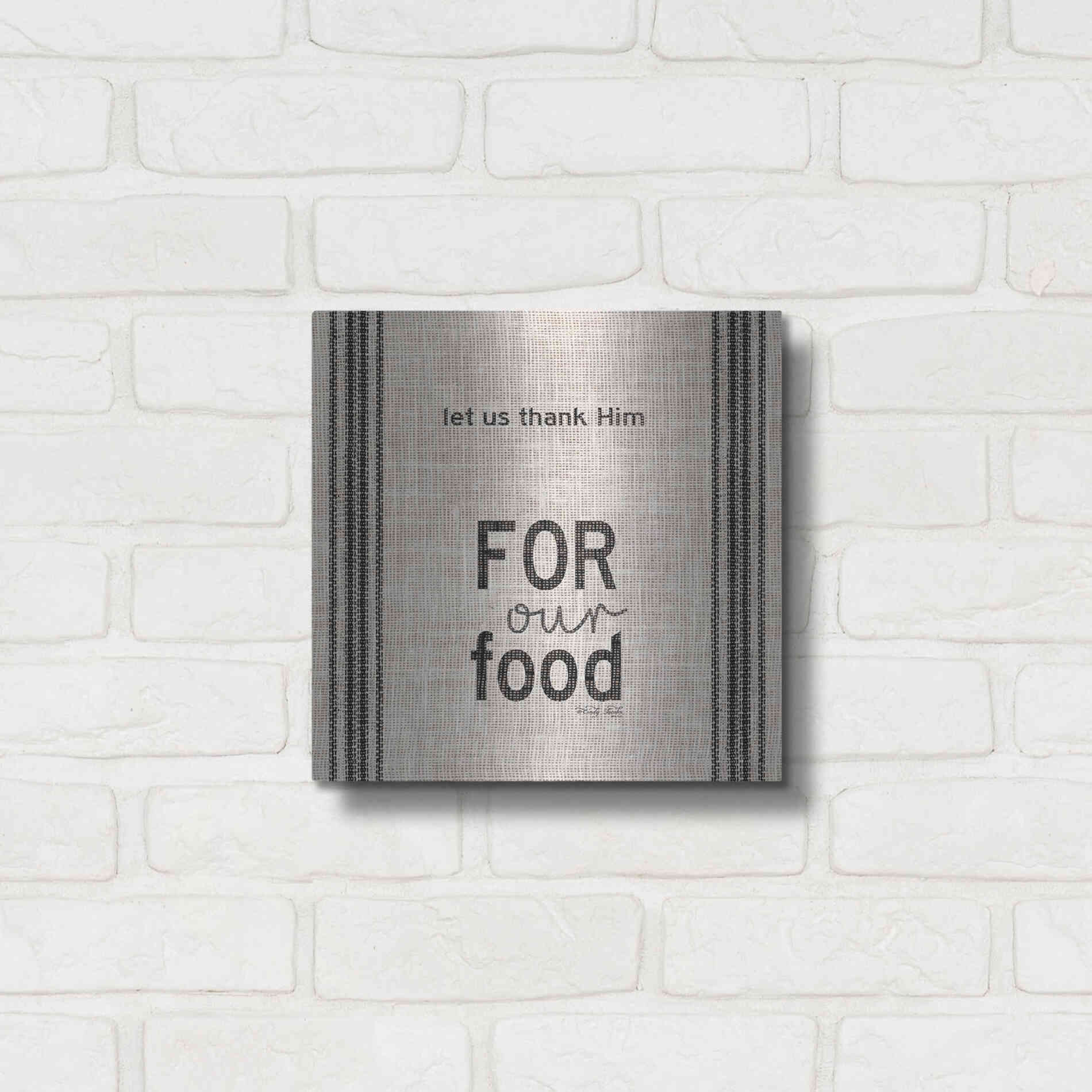 Luxe Metal Art 'Let Us Thank Him' by Cindy Jacobs, Metal Wall Art,12x12