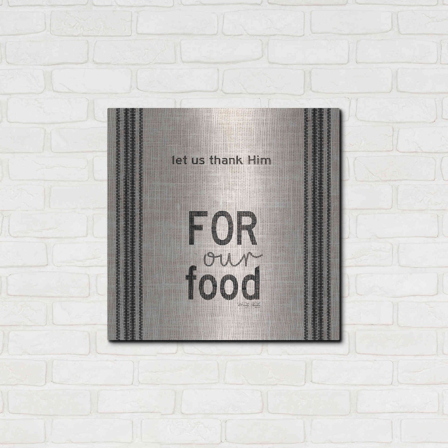 Luxe Metal Art 'Let Us Thank Him' by Cindy Jacobs, Metal Wall Art,24x24