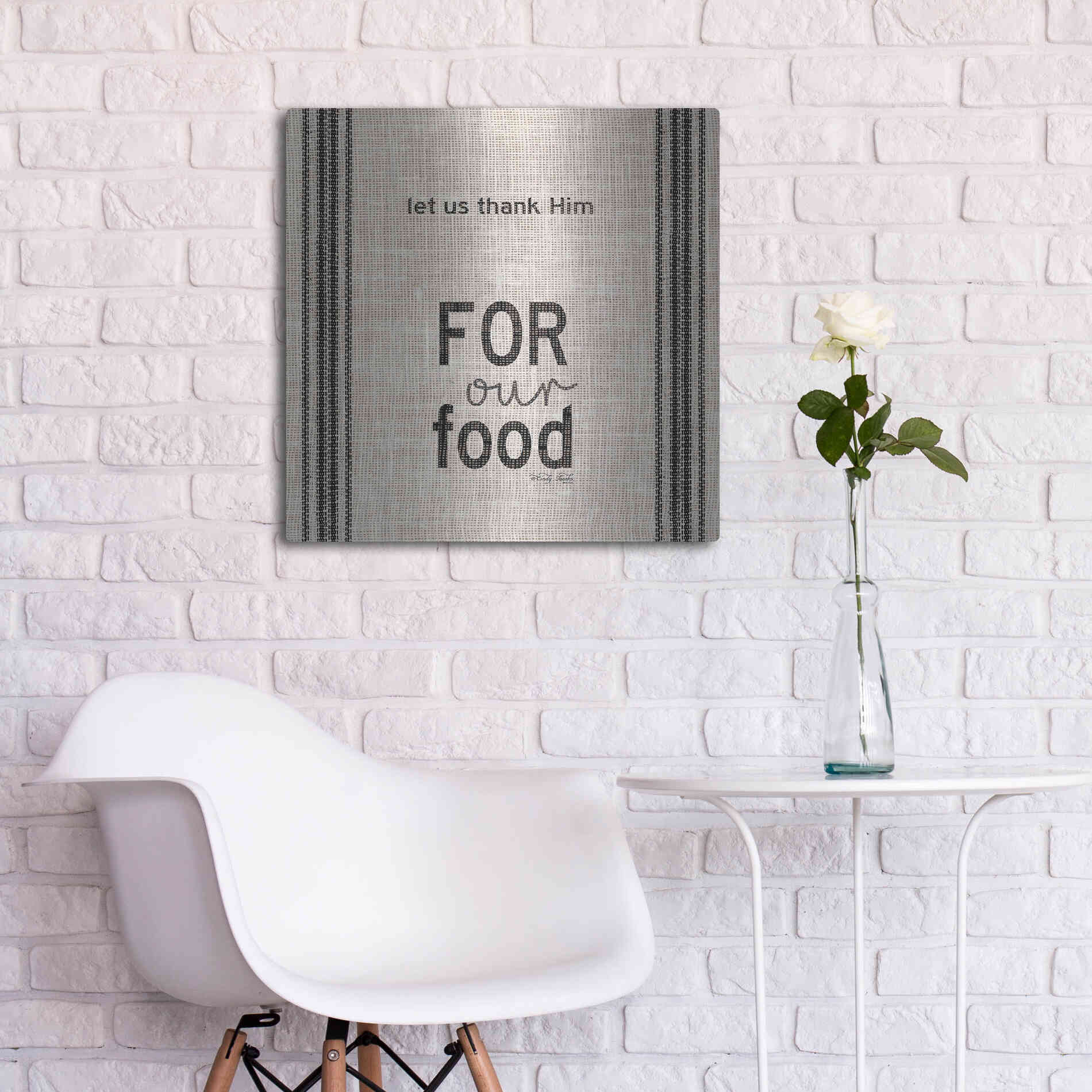 Luxe Metal Art 'Let Us Thank Him' by Cindy Jacobs, Metal Wall Art,24x24