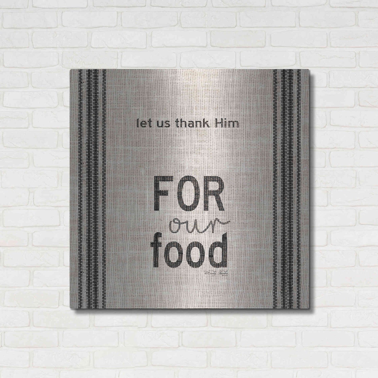 Luxe Metal Art 'Let Us Thank Him' by Cindy Jacobs, Metal Wall Art,36x36