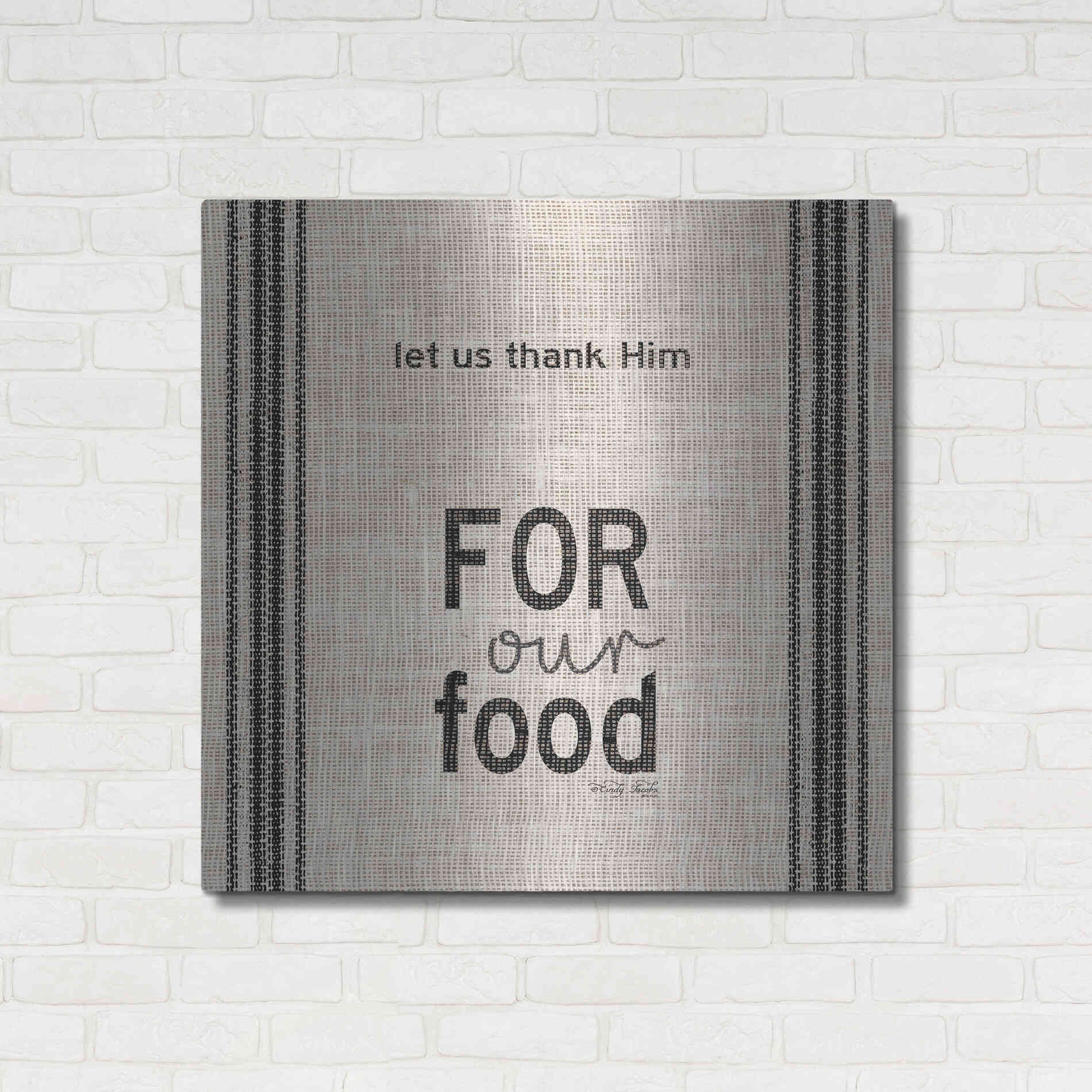 Luxe Metal Art 'Let Us Thank Him' by Cindy Jacobs, Metal Wall Art,36x36