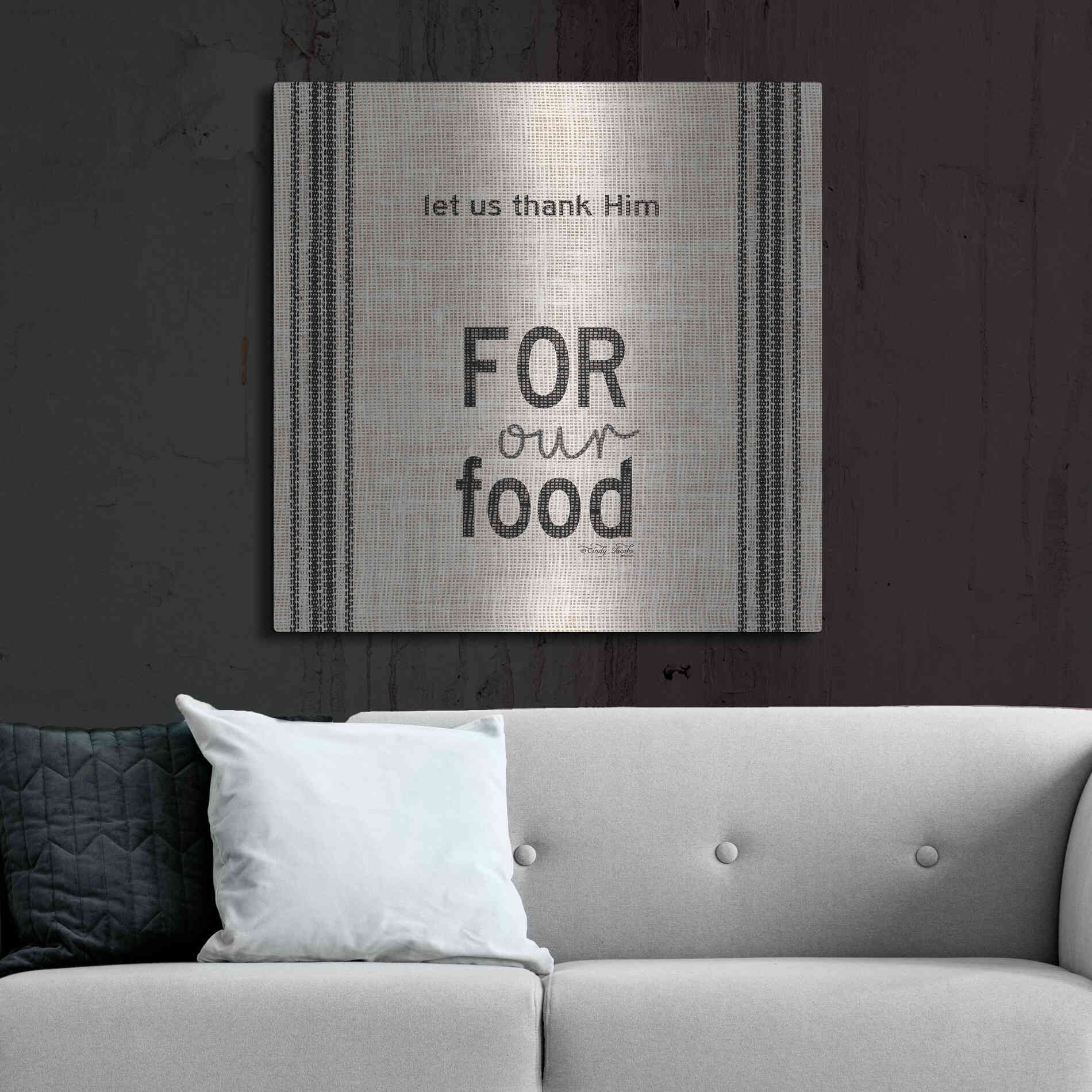 Luxe Metal Art 'Let Us Thank Him' by Cindy Jacobs, Metal Wall Art,36x36