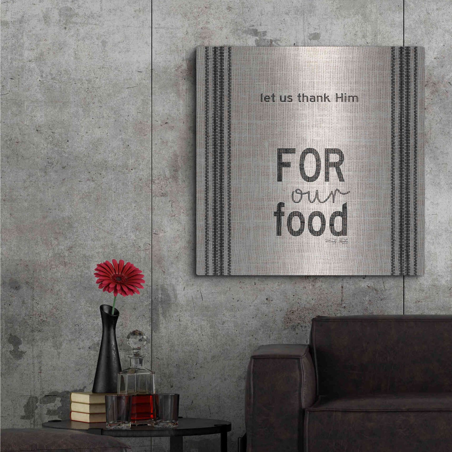 Luxe Metal Art 'Let Us Thank Him' by Cindy Jacobs, Metal Wall Art,36x36
