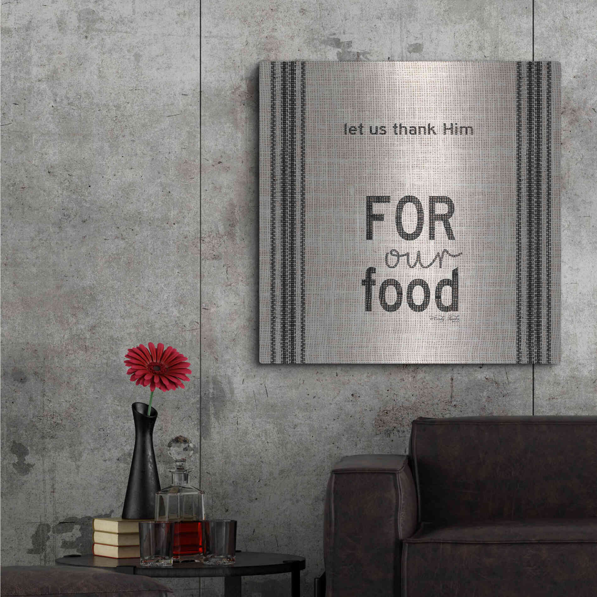 Luxe Metal Art 'Let Us Thank Him' by Cindy Jacobs, Metal Wall Art,36x36