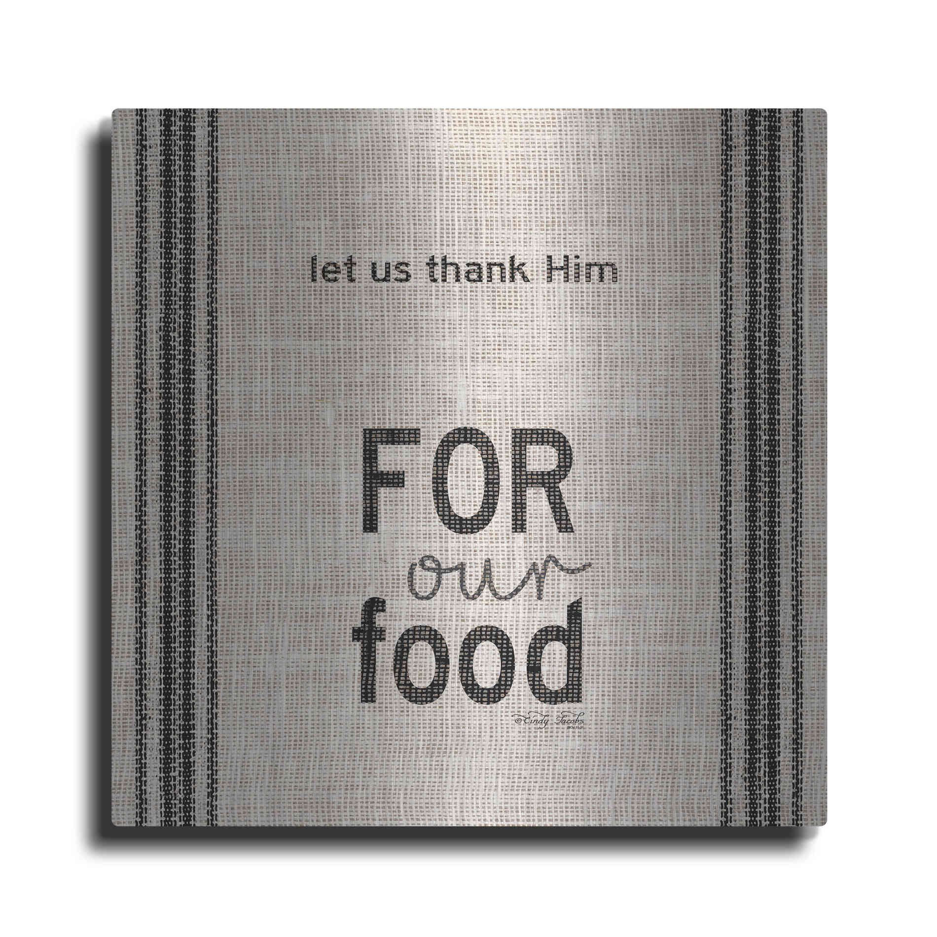 Luxe Metal Art 'Let Us Thank Him' by Cindy Jacobs, Metal Wall Art