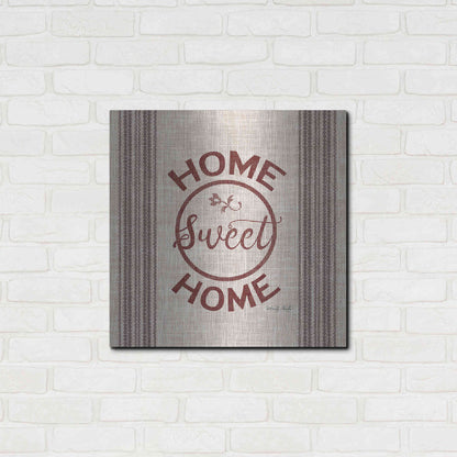 Luxe Metal Art 'Home Sweet Home Embroidery' by Cindy Jacobs, Metal Wall Art,24x24