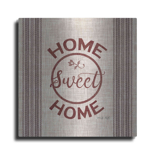Luxe Metal Art 'Home Sweet Home Embroidery' by Cindy Jacobs, Metal Wall Art