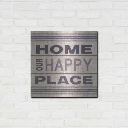 Luxe Metal Art 'Home - Our Happy Place' by Cindy Jacobs, Metal Wall Art,24x24