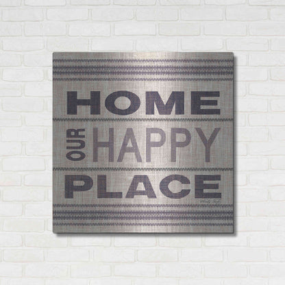 Luxe Metal Art 'Home - Our Happy Place' by Cindy Jacobs, Metal Wall Art,36x36