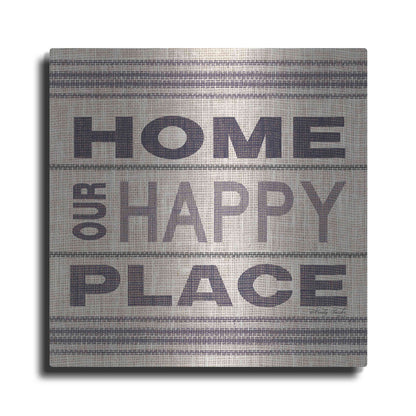 Luxe Metal Art 'Home - Our Happy Place' by Cindy Jacobs, Metal Wall Art