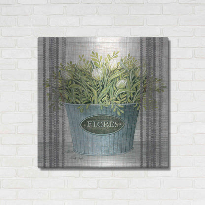 Luxe Metal Art 'Galvanized Flores' by Cindy Jacobs, Metal Wall Art,36x36